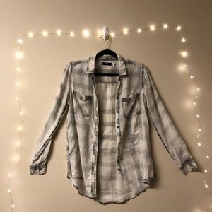 Grey and White Flannel